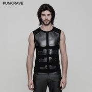 Skinny Muscular Sleeveless Punk T-shirt For Men