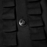 Uniform Long Sleeve Gothic Shirt With Pleated Decoration