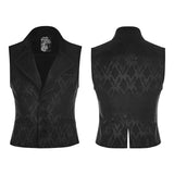 Simple Fashion Jacquard Gothic Vest For Men