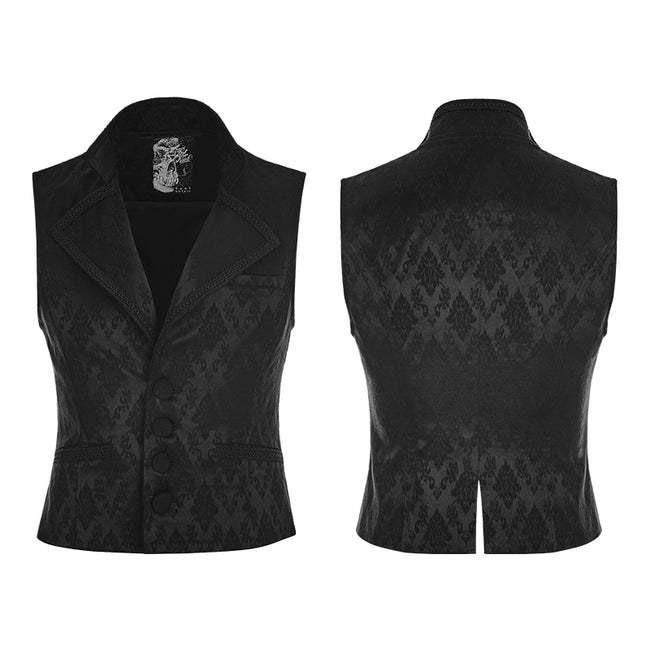 Simple Fashion Jacquard Gothic Vest For Men