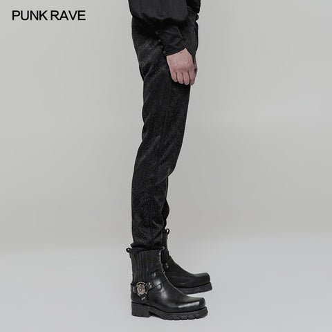 Retro Jacquard Gothic Pants High Waist Trousers