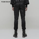 Retro Jacquard Gothic Pants High Waist Trousers