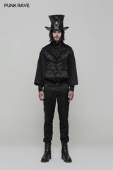 Retro Jacquard Gothic Pants High Waist Trousers