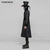 Victoria Gorgeous Long Gothic Coat Stereo Jacquard Men Jacket