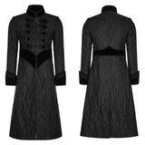 Victoria Gorgeous Long Gothic Coat Stereo Jacquard Men Jacket