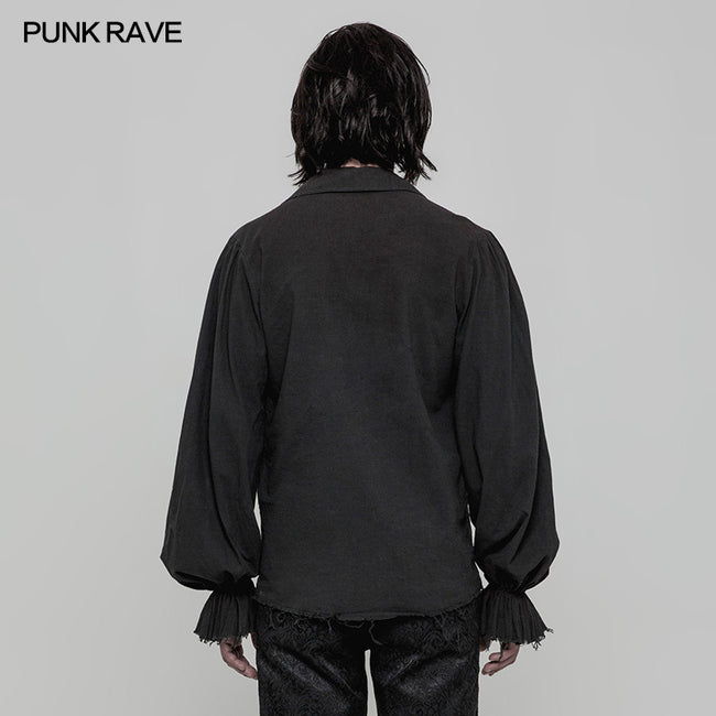 Vintage Long Sleeve Imation Linen Punk Shirt For Men– Punkravestore