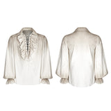 Vintage Long Sleeve Imation Linen Punk Shirt For Men