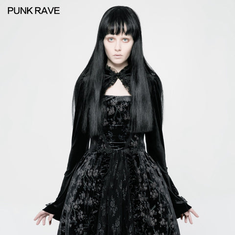 Lolita Style Bolero Exquisite Velvet Short Gothic Coat Wih Lace