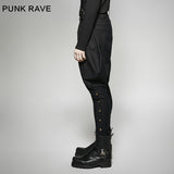 Military Elastic Twill Denim Baggy Gothic Pants For Men