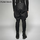 Military Elastic Twill Denim Baggy Gothic Pants For Men