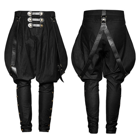 Military Elastic Twill Denim Baggy Gothic Pants For Men