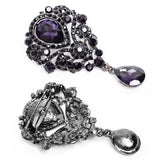 Vintage Gothic Glass Brooch Pin Accessory