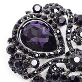 Vintage Gothic Glass Brooch Pin Accessory