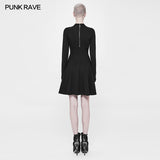 Daily High Elastic Knitted Punk Dress For Women