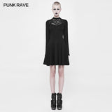 Daily High Elastic Knitted Punk Dress For Women