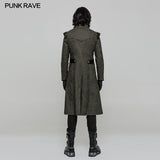 Personality Printing Leather Spliced Punk Coat For Men &amp; Women