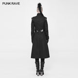 Personality Printing Leather Spliced Punk Coat For Men &amp; Women