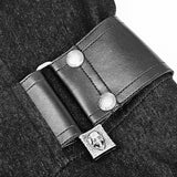 Personality Printing Leather Spliced Punk Coat For Men &amp; Women