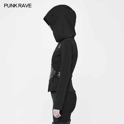 Witch Short Hooded Cardigan Punk Sweater Coat
