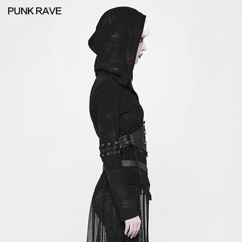Witch Short Hooded Cardigan Punk Sweater Coat