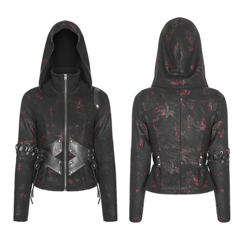 Witch Short Hooded Cardigan Punk Sweater Coat