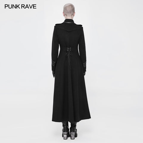 Exquisite Woolen Gothic Jacket Uniform Retro Trench Coat