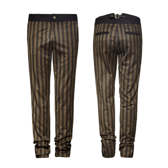 High Grade Suit Elegant Gothic Pants With Rugged Stripes