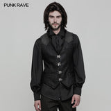 Steampunk Heavy Twilled Woven Breasted Waistcoat For Men