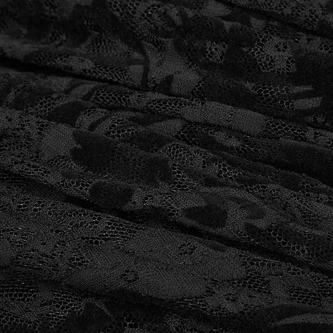 Steampunk Adjustable Four-Button Design Lace Dress For Women