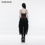 Steampunk Adjustable Four-Button Design Lace Dress For Women