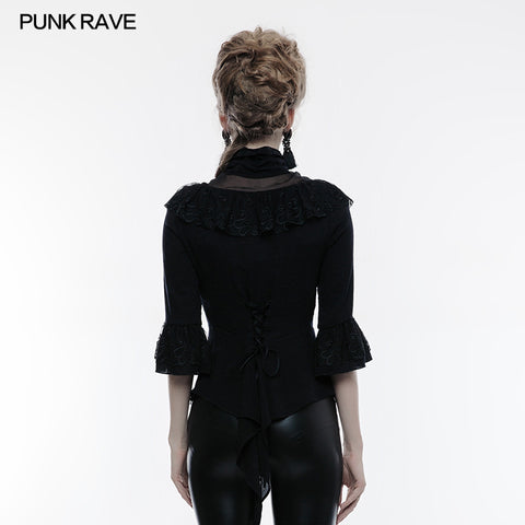 Gothic Phoenix Tail Three-Quarter Sleeves Shirt For Women