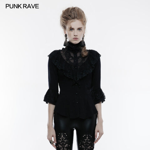 Gothic Phoenix Tail Three-Quarter Sleeves Shirt For Women