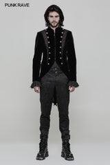 Gorgeous Tailcoat Velvet &amp; Jacquard Men's Gothic Dress Coat