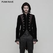 Gorgeous Tailcoat Velvet &amp; Jacquard Men's Gothic Dress Coat