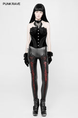 Gothic Gorgeous Velvet &amp; Lace Steel Boned Overbust Corset
