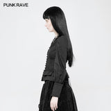 Gothic Cotton Woven Slim Fit Shirt For Women