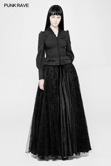 Gothic Cotton Woven Slim Fit Shirt For Women