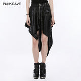 Asymmetric Layering Knitted Punk Skirt For Women