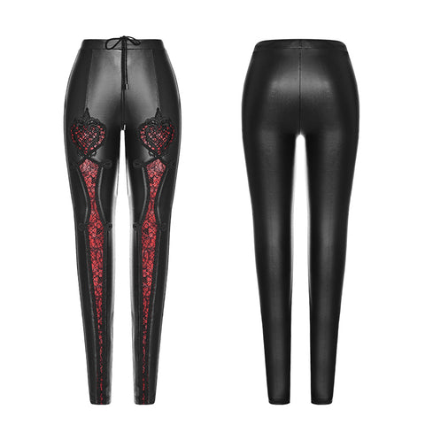 Vampire Sweet Love Leather Gothic Leggings