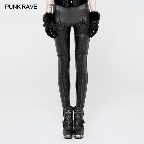 Vampire Sweet Love Leather Gothic Leggings