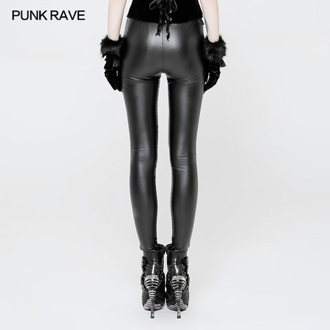 Vampire Sweet Love Leather Gothic Leggings