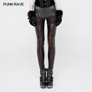 Vampire Sweet Love Leather Gothic Leggings