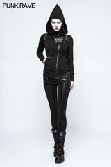 Skinny Thin Strapped Punk Pants Leather Leggings With Loops