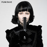 Black Rivet Handheld Fold Fan Punk Accessories