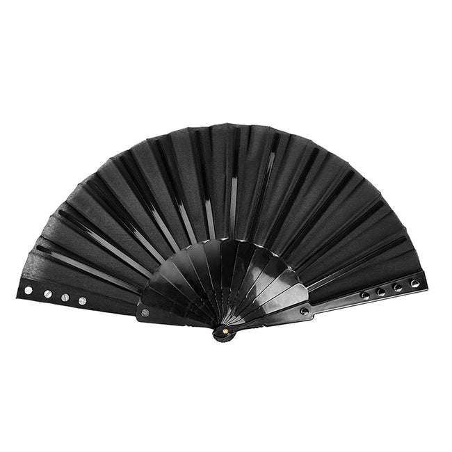 Punk Rave Store Black Rivet Handheld Fold Fan Punk Accessories