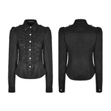 Vintage Military Uniform Punk Shirt For Women