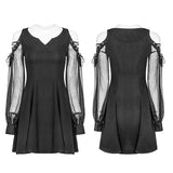 Strapless Chiffon Yarn V-collar Punk Dress For Women