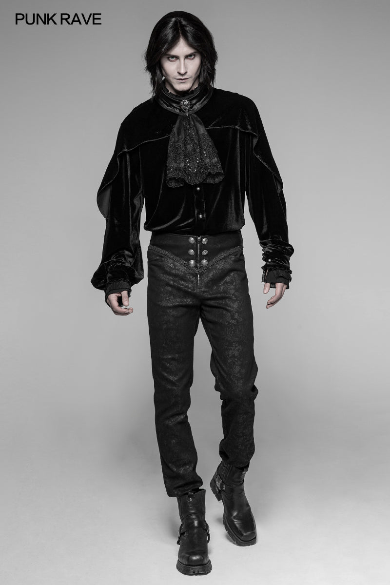 Punk Rave Uomo Apocalyptic Gotico Grunge Maglia Maniche Lunghe Nero PU Punk Rave Uomo Apocalyptic Gotico Grunge Maglia Maniche Lunghe Nero PU