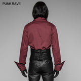 Men's Punk Personality Girdle Leather Buckle Strap Zipper Rough Underwaist Corset