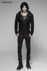 Dark Evil Dragon Pullover Mosaic Punk Hoodies For Men